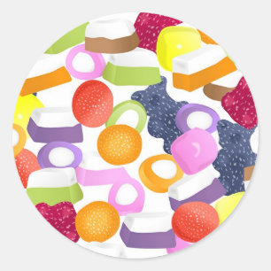 Dolly Mixtures Runt Klistermärke