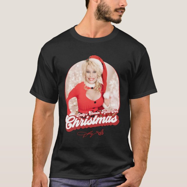 Dolly Parton's Comin's Home For jul T Shirt (Framsida)
