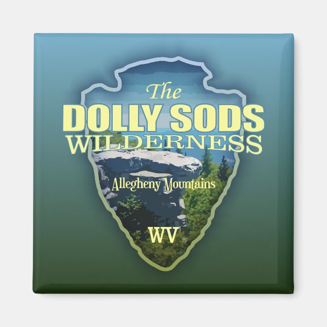Dolly Sods WA (pilhuvud) Magnet (Framsidan)