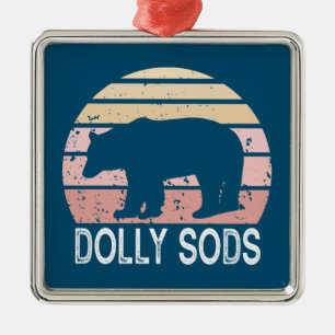 Dolly Sods Wilderness Retro Bear Julgransprydnad Metall