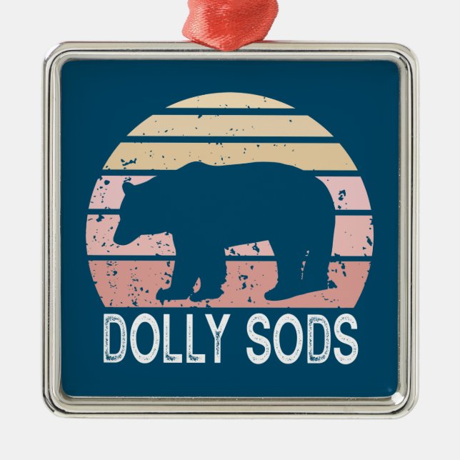 Dolly Sods Wilderness Retro Bear Julgransprydnad Metall (Framsidan)