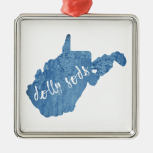 Dolly Sods Wilderness Väster Virginia Wood Grain Julgransprydnad Metall