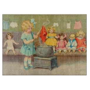 Dolly Tvätt Girl Vintage spelar Dolls Cute
