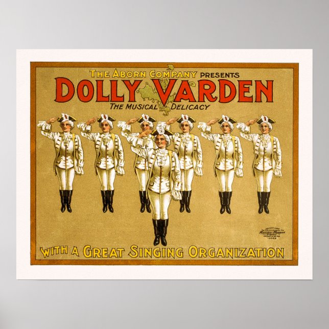 Dolly Varden - Vintagens teaterutskrift Poster (Framsidan)