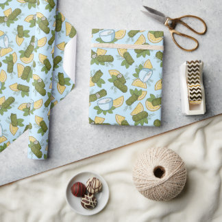 Dolmadakia Mönster Wrapping Papper Presentpapper