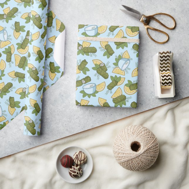 Dolmadakia Mönster Wrapping Papper Presentpapper (Hantverk)