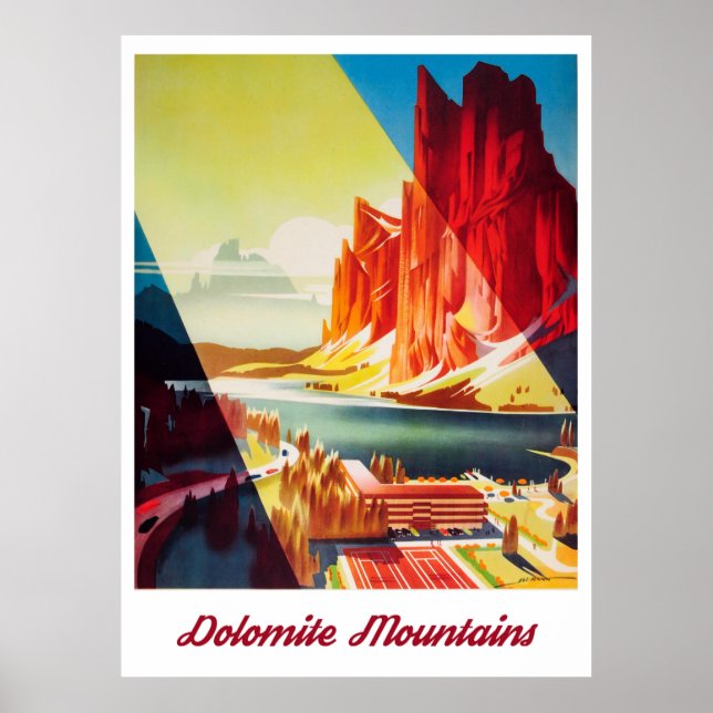 Dolomitberg, Italien Poster (Framsidan)