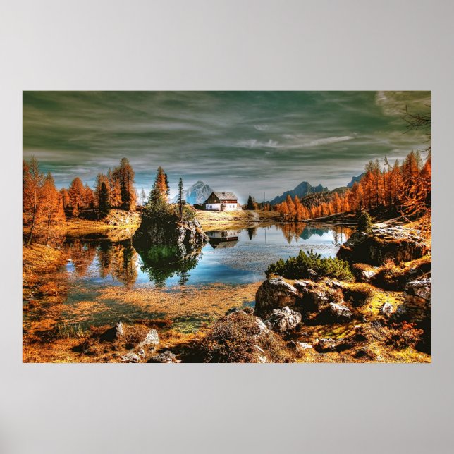 Dolomitberg, italien poster (Framsidan)