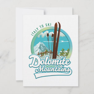Dolomitbergen Italien skidlogo 