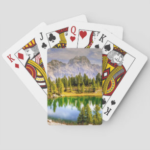 Dolomitbergen och landskapet Sjö Casinokort
