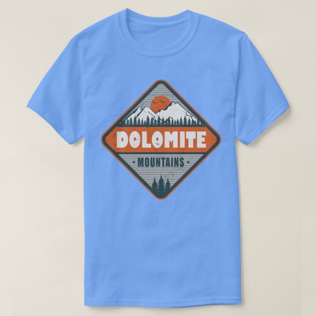 Dolomitbergens Italien Vintage Öka  T Shirt (Design framsida)