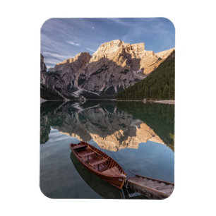 Dolomitealperna Pragser Wildsee Tyrol, italien Magnet