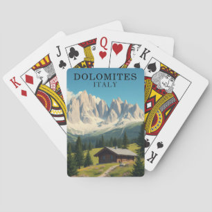 Dolomiter Italien Illustration Resekort Casinokort
