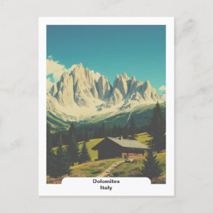 Dolomiter, Italien Vintage Alpine Vykort