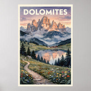 Dolomiter Italien Vintage Resa Poster