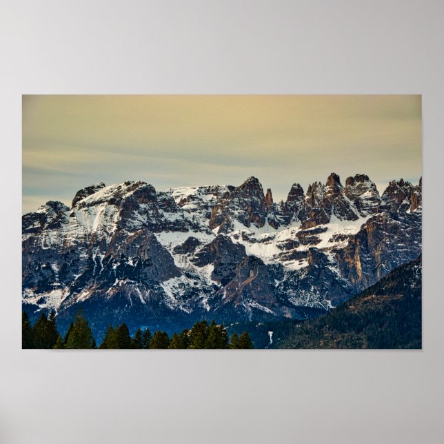 Dolomiter, italienska Alpernor Poster (Framsidan)