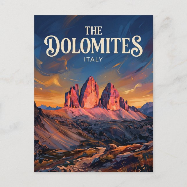 Dolomiterna Alta Via 1 Italien Vykort (Framsida)