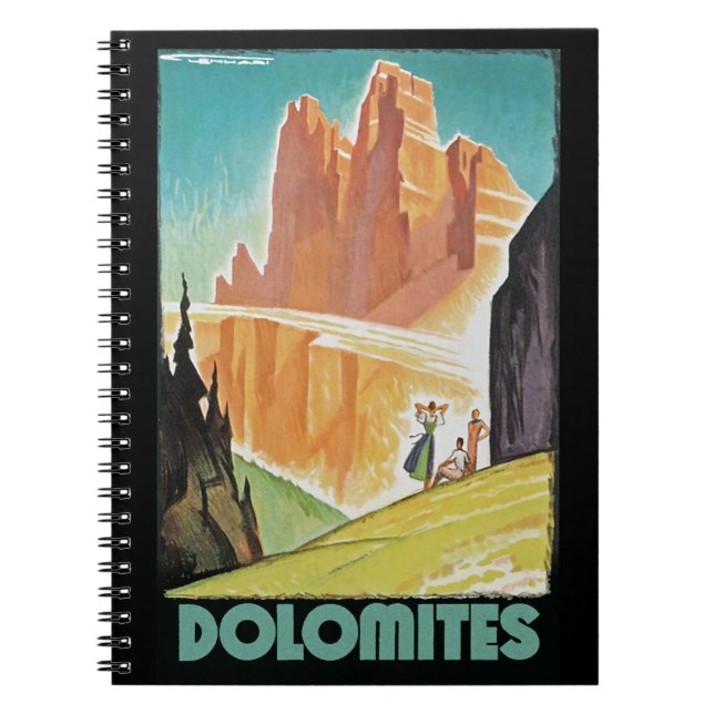 Dolomiterna Anteckningsbok Med Spiral (Framsidan)