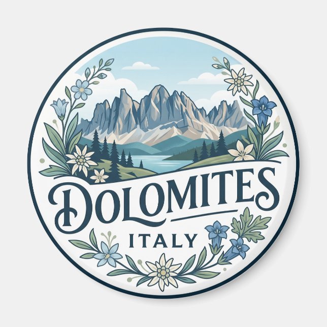 Dolomiterna Italien Magnet (Framsidan)
