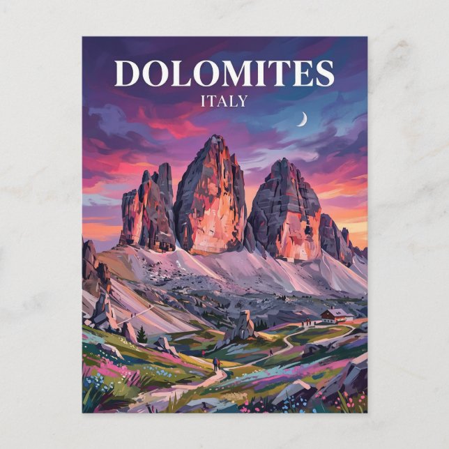 Dolomiterna Italien Vykort (Framsida)