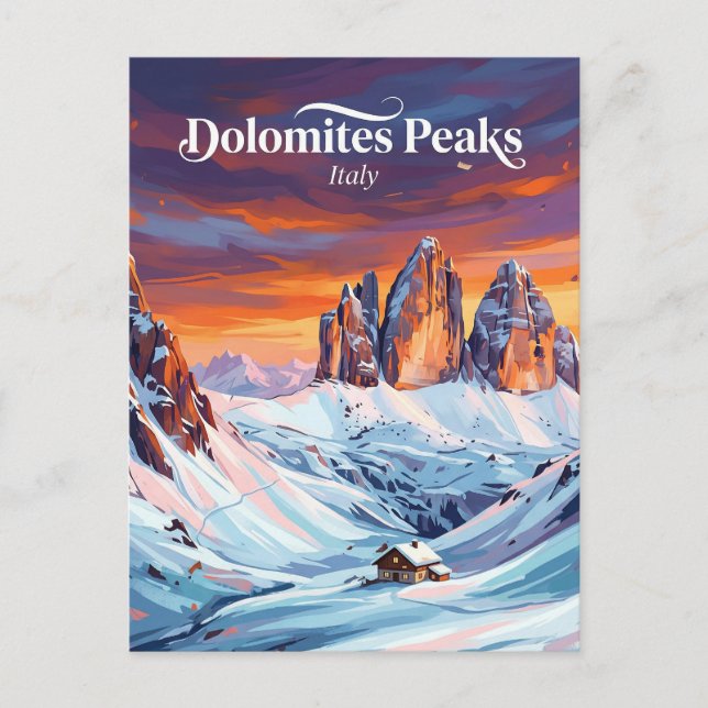 Dolomiterna Italien Vykort (Framsida)