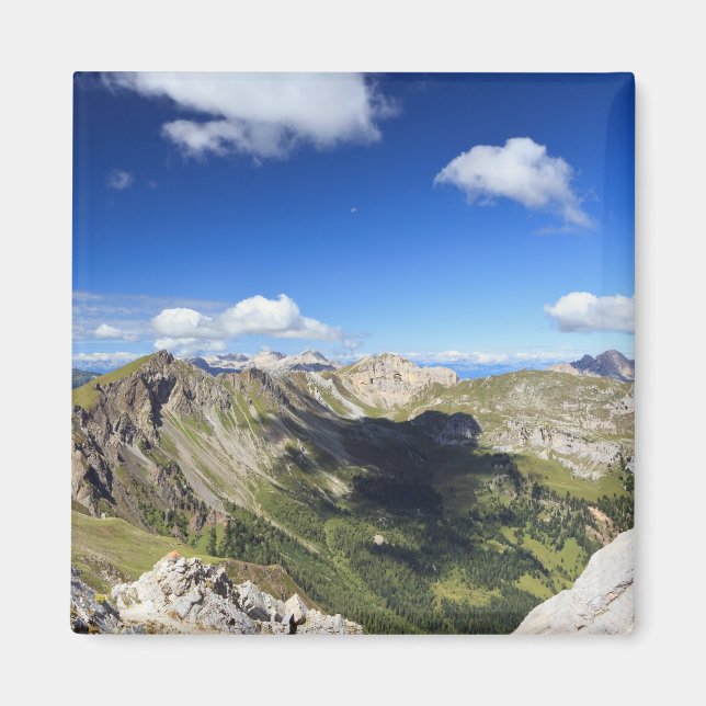 Dolomiternas landskap på sommaren magnet (Framsidan)