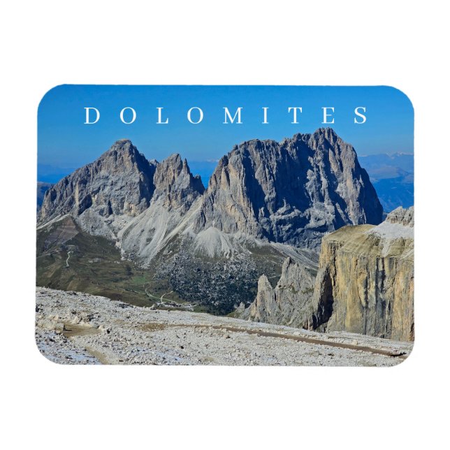 Dolomites bergsvisa kylmagnet magnet (Horisontell)