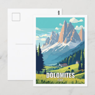 Dolomites Italien Berömd Travel Ställe Vykort