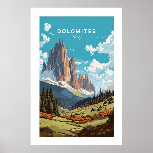 Dolomites-Italien Poster (Framsidan)