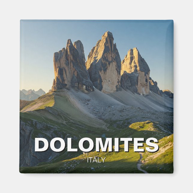 Dolomites Italien Travel Magnet (Framsidan)