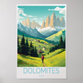 Dolomites Italien Travel Poster