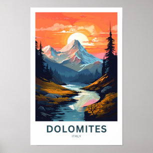 Dolomites Italien Travel Skriv ut Poster