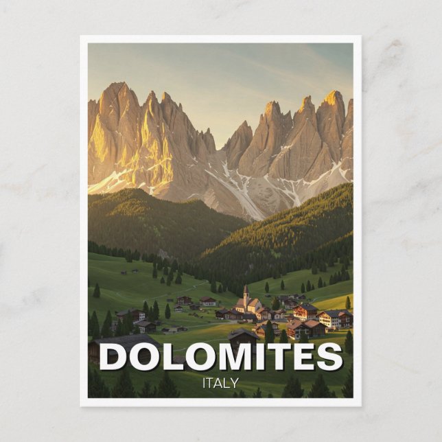 Dolomites Italien Travel Vykort (Framsida)