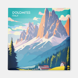 Dolomites Italien Vintage resor Magnet