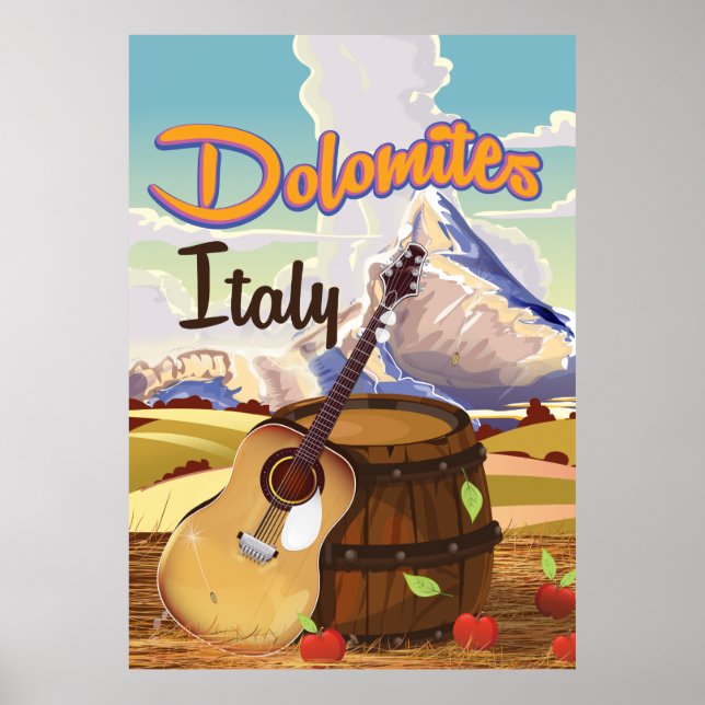 Dolomites-Italiens reseaffisch Poster (Framsidan)