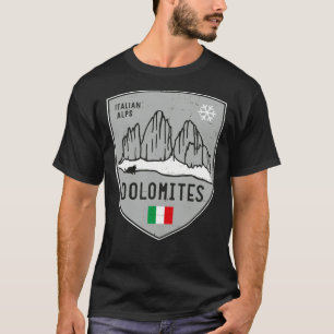 Dolomites Mountain Italien Emblem   T Shirt