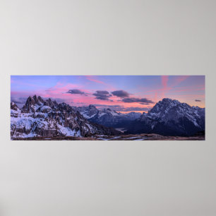 Dolomites Mountain Range, Italien Panorama Poster