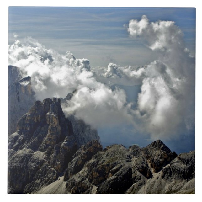 Dolomites Mountain Range Kakelplatta (Framsidan)