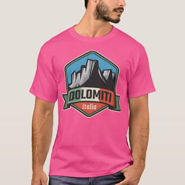 Dolomites Mountains Dolomiti Active T Shirt (Framsida)