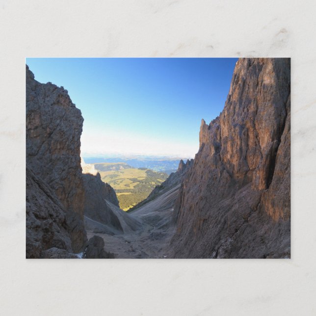 Dolomites på morgonen vykort (Framsida)