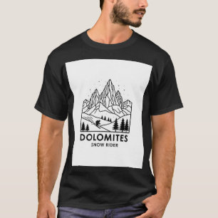 Dolomites Snow Rider Retro Skidräkt Italienska A T Shirt