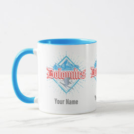 Dolomites South Tirol Retro Skier Vintage Ski Mugg