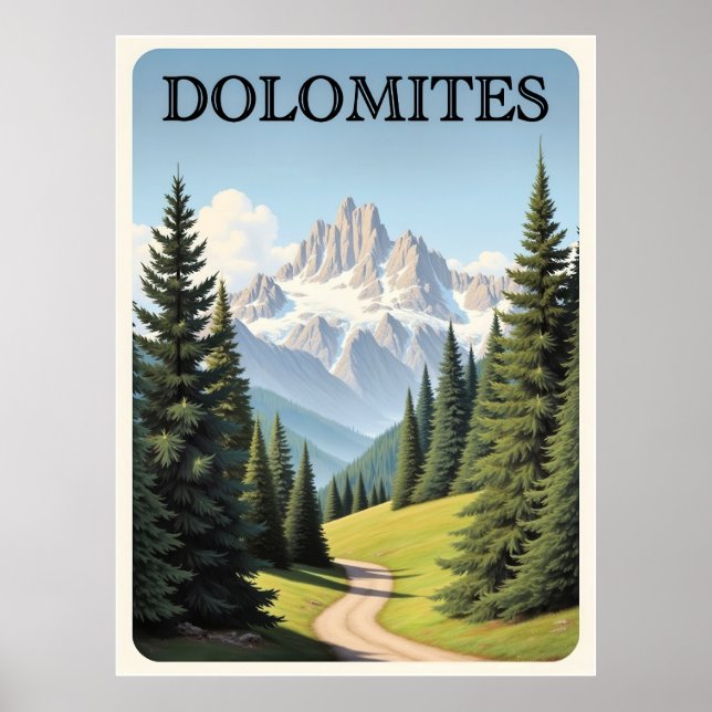 Dolomites Travel Poster (Framsidan)