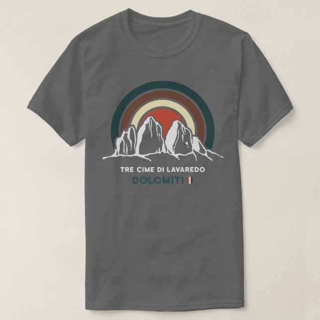 Dolomites Tre Cime di Lavaredo Three Peaks South T T Shirt (Design framsida)
