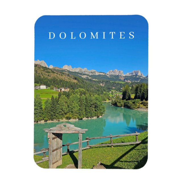 Dolomites-vy från Moena-kylmagnet Magnet (Vertikal)