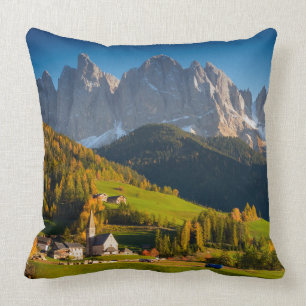 Dolomitesby i nedgångdekorativ kudde