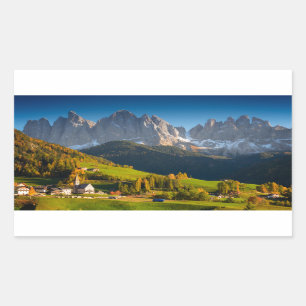 Dolomitesby i rektangulär klistermärke för nedg