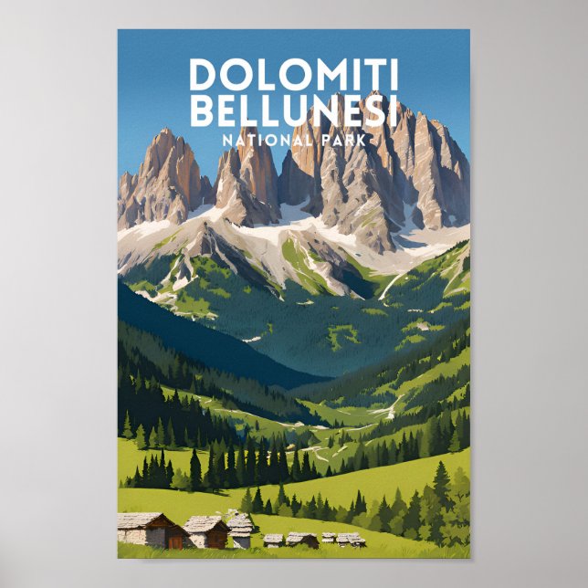 Dolomiti Bellunesi nationalpark Poster (Framsidan)