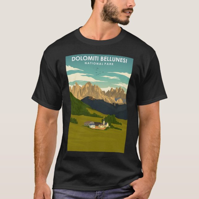 Dolomiti Bellunesi nationalpark T Shirt (Framsida)