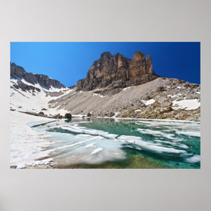 Dolomiti - sjö Pisciadu Poster